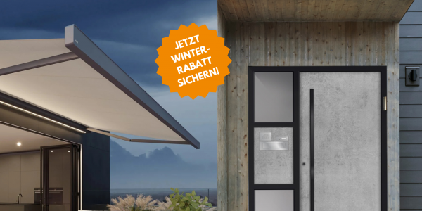 Winterrabatt auf Markisen und Haustüren!